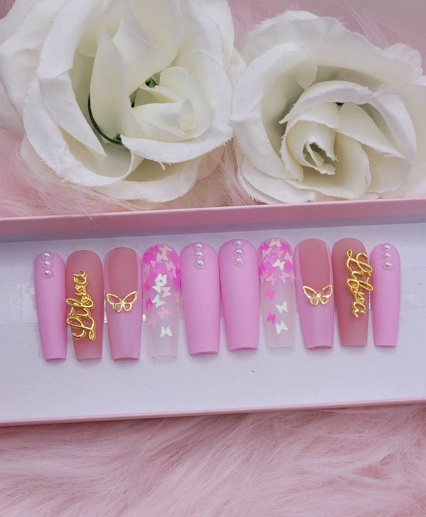 Get trendy with Libra(RTS) - press on nails available at Kiss My Polish.