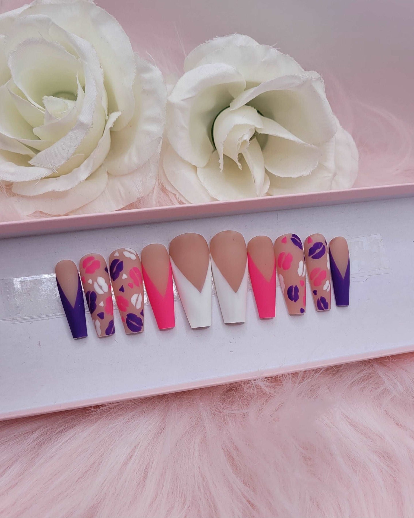 Get trendy with Kisses - press on nails available at Kiss My Polish.