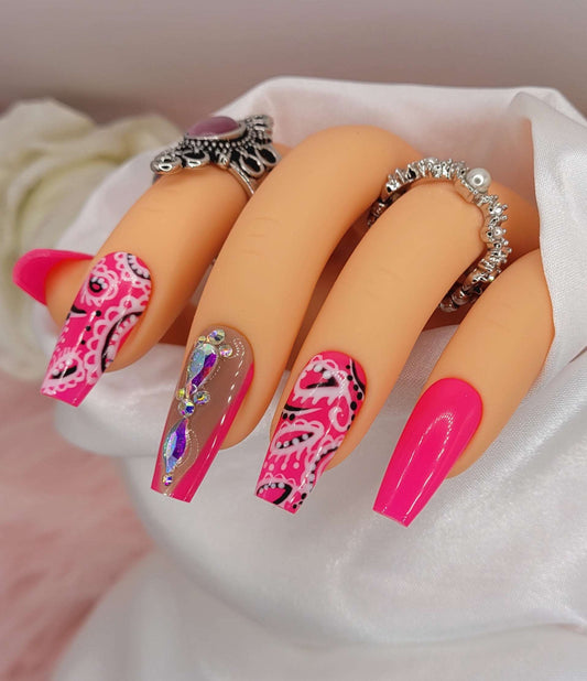 Get trendy with Pink Bandana -  available at Kiss My Polish.