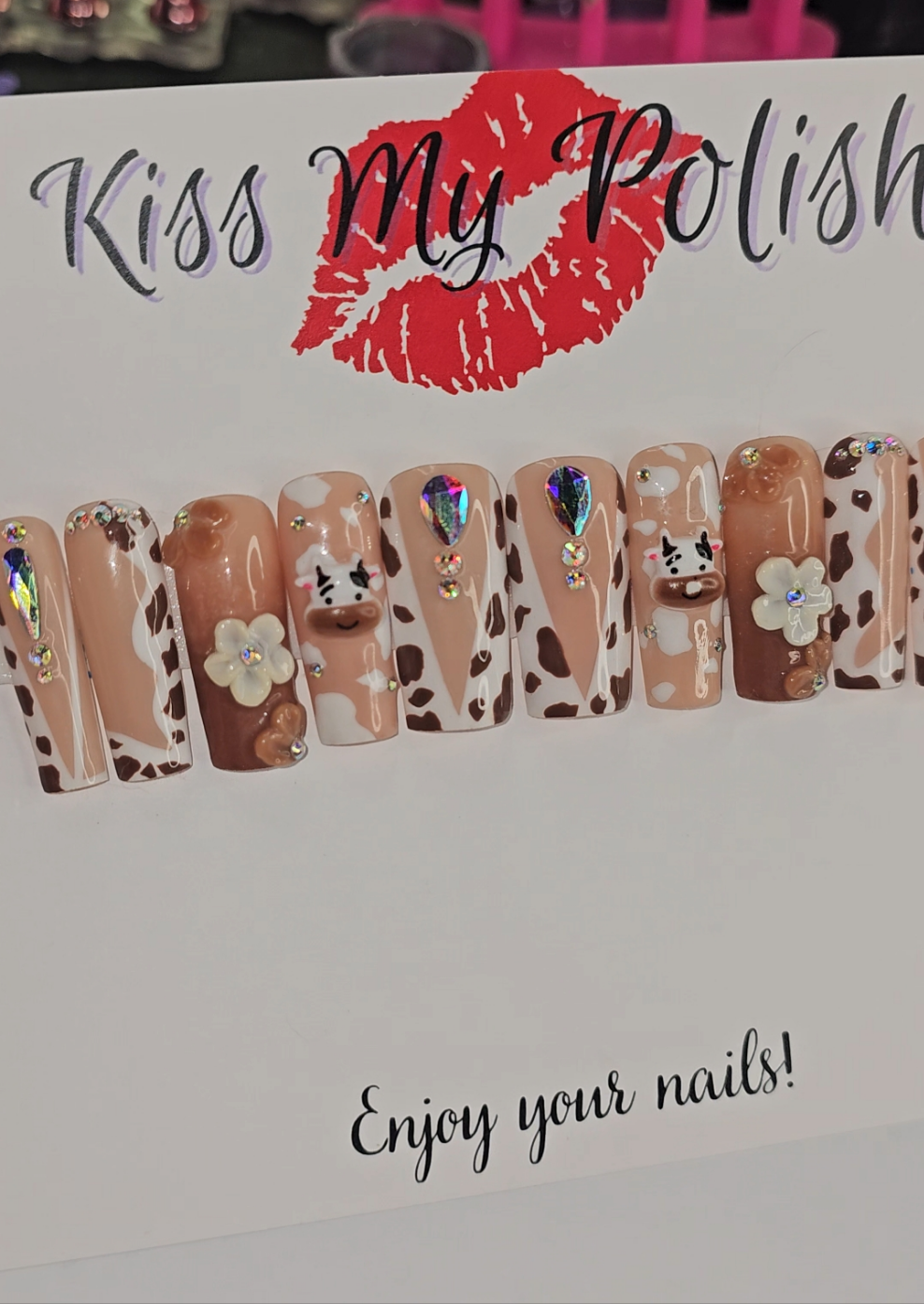 Get trendy with Cow Print(RTS) -  available at Kiss My Polish.