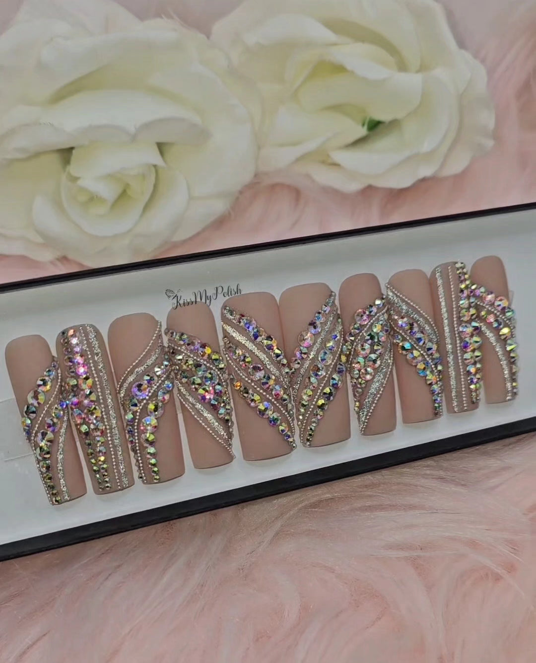 Get trendy with Palace Bling - press on nails available at Kiss My Polish.