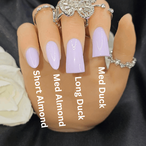 Get trendy with Nail Size Kits/Shapes & Lengths - press on nails available at Kiss My Polish.