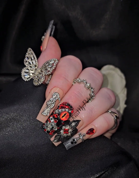 Get trendy with Reaper - press on nails available at Kiss My Polish.