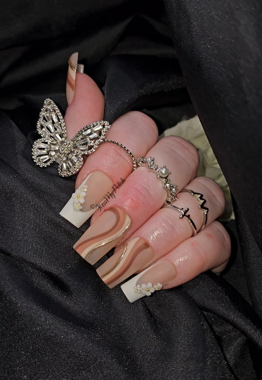 Get trendy with Hazel - press on nails available at Kiss My Polish.