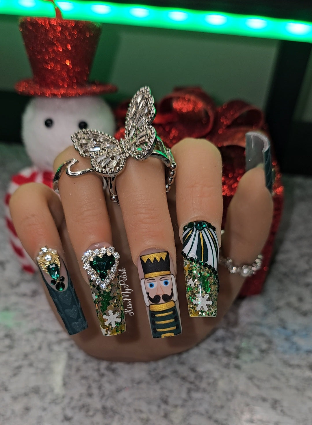 Get trendy with Nutcracker - press on nails available at Kiss My Polish.