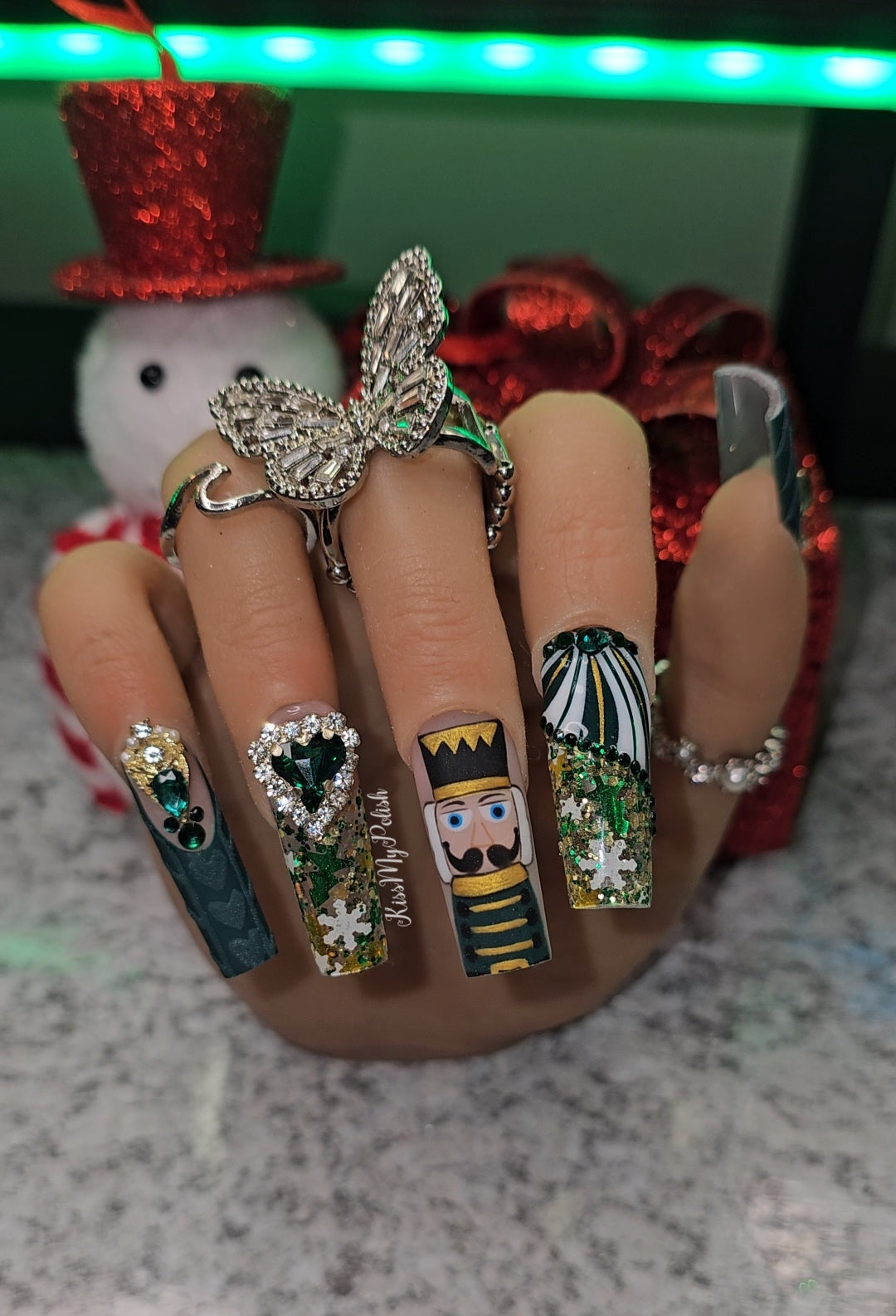 Get trendy with Nutcracker - press on nails available at Kiss My Polish.