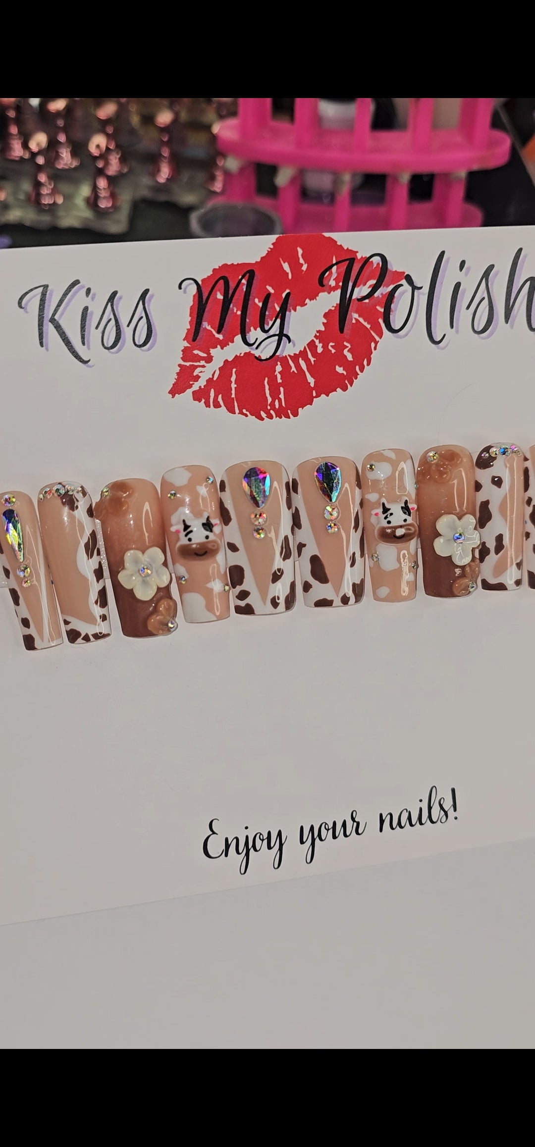 Get trendy with Cow Print(RTS) -  available at Kiss My Polish.