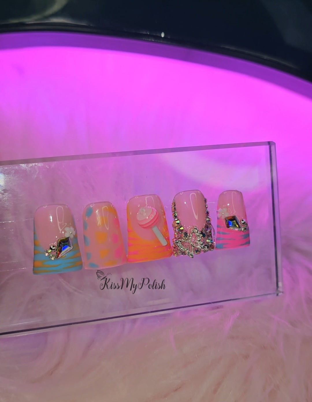 Get trendy with Pastel Ducks - press on nails available at Kiss My Polish.