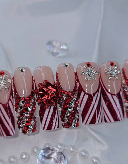 Candy Cane Glam ( Ready To Ship, Size: Large)