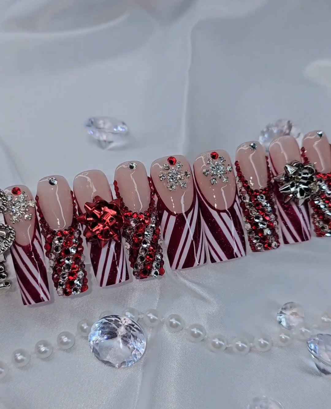 Candy Cane Glam ( Ready To Ship, Size: Large)