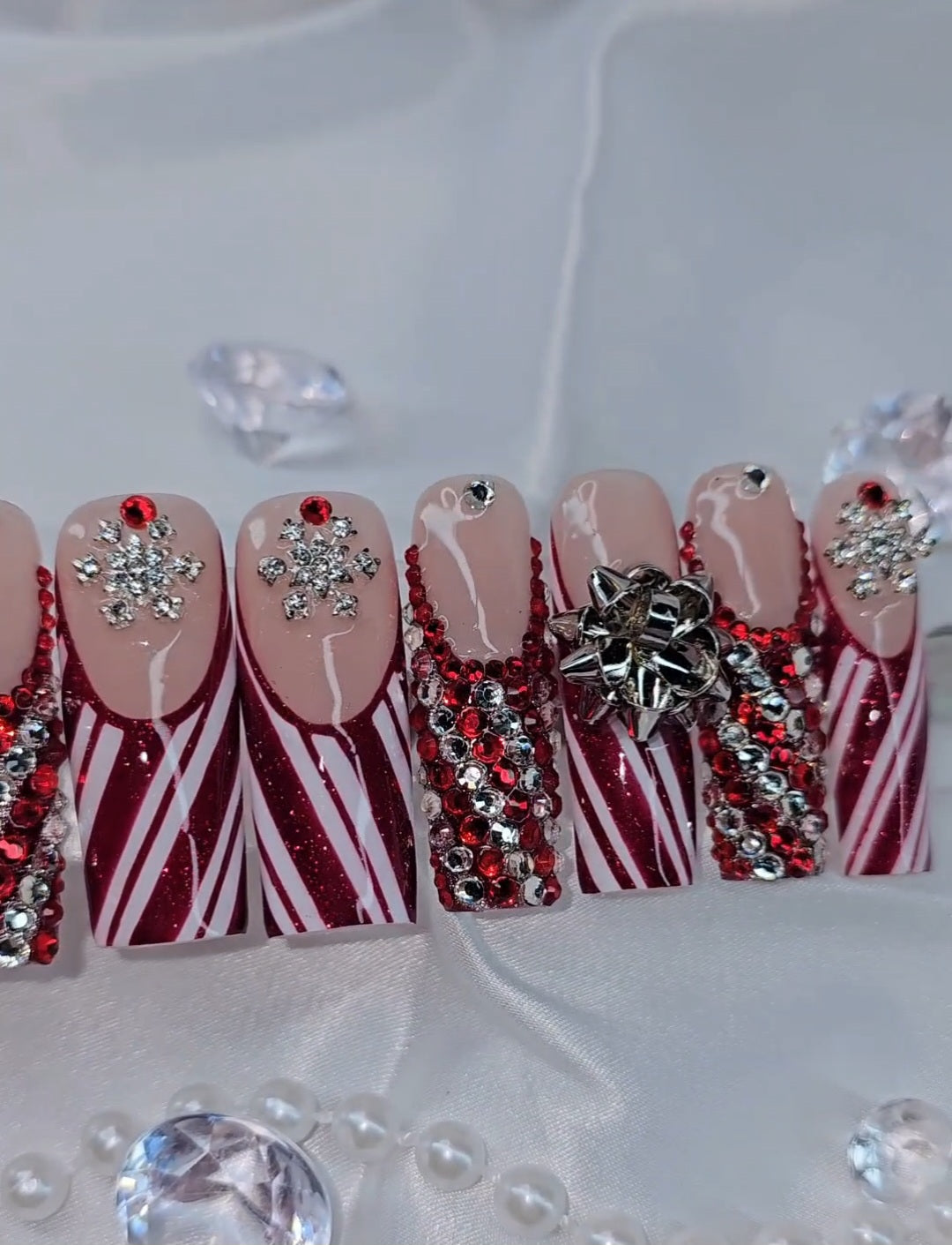 Candy Cane Glam ( Ready To Ship, Size: Large)