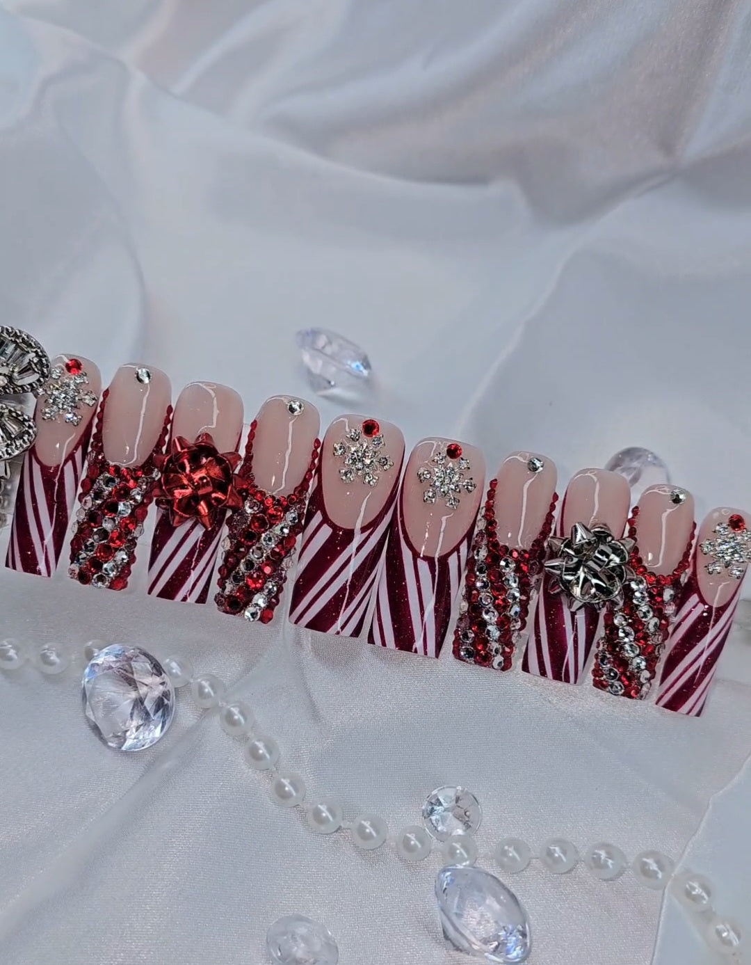 Candy Cane Glam ( Ready To Ship, Size: Large)