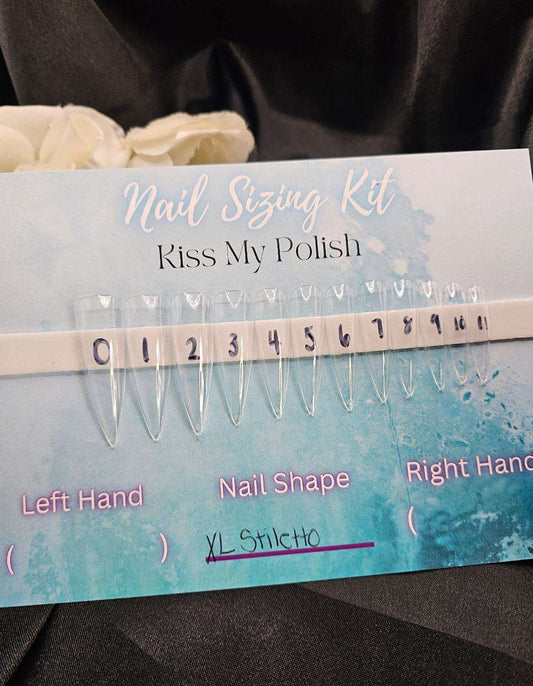 Get trendy with Nail Size Kits/Shapes & Lengths - press on nails available at Kiss My Polish.