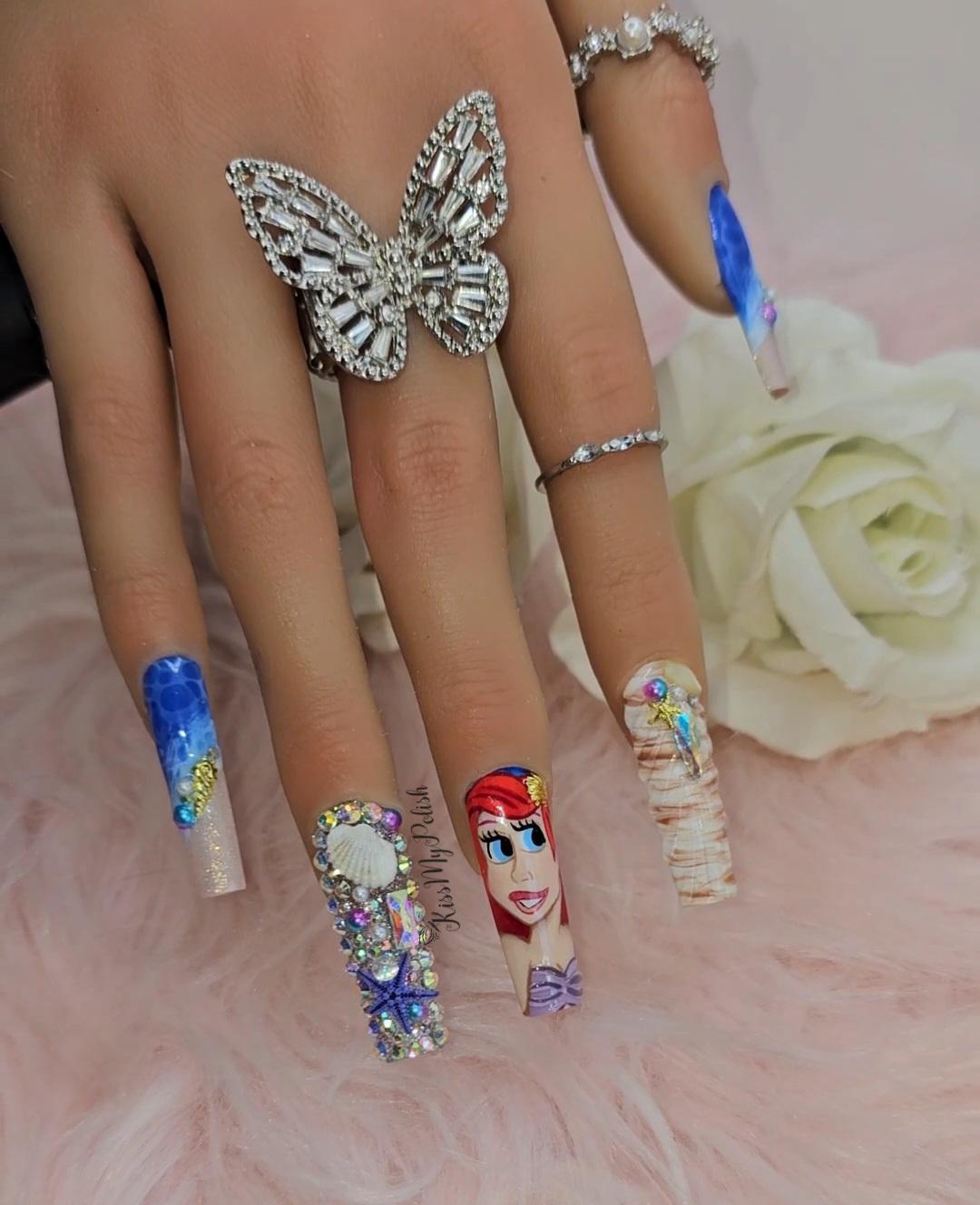 Get trendy with Ariel - press on nails available at Kiss My Polish.